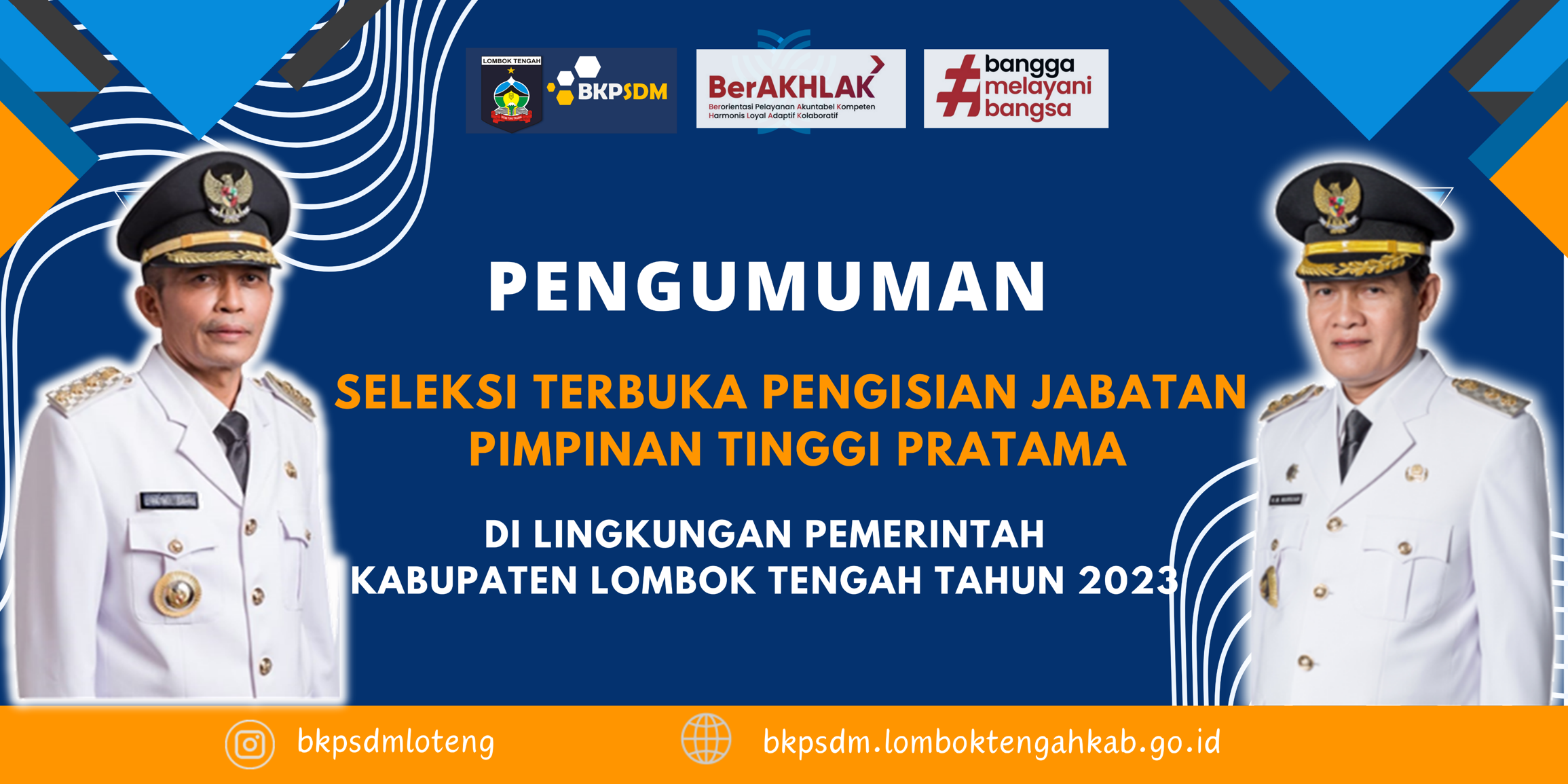 PENGUMUMAN PELAKSANAAN ASESMEN PESERTA SELEKSI TERBUKA PENGISIAN JABATAN  PIMPINAN TINGGI PRATAMA DI LINGKUNGAN PEMERINTAH KABUPATEN LOMBOK TENGAH TAHUN 2023